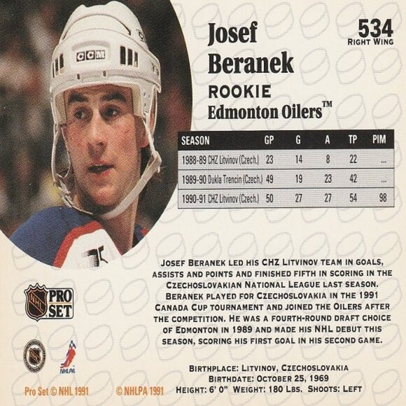 Josef Beranek NHL Rookie Card - Picture 2 of 2